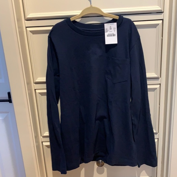 NWT Boys Jcrew Crewcuts navy long sleeve shirt